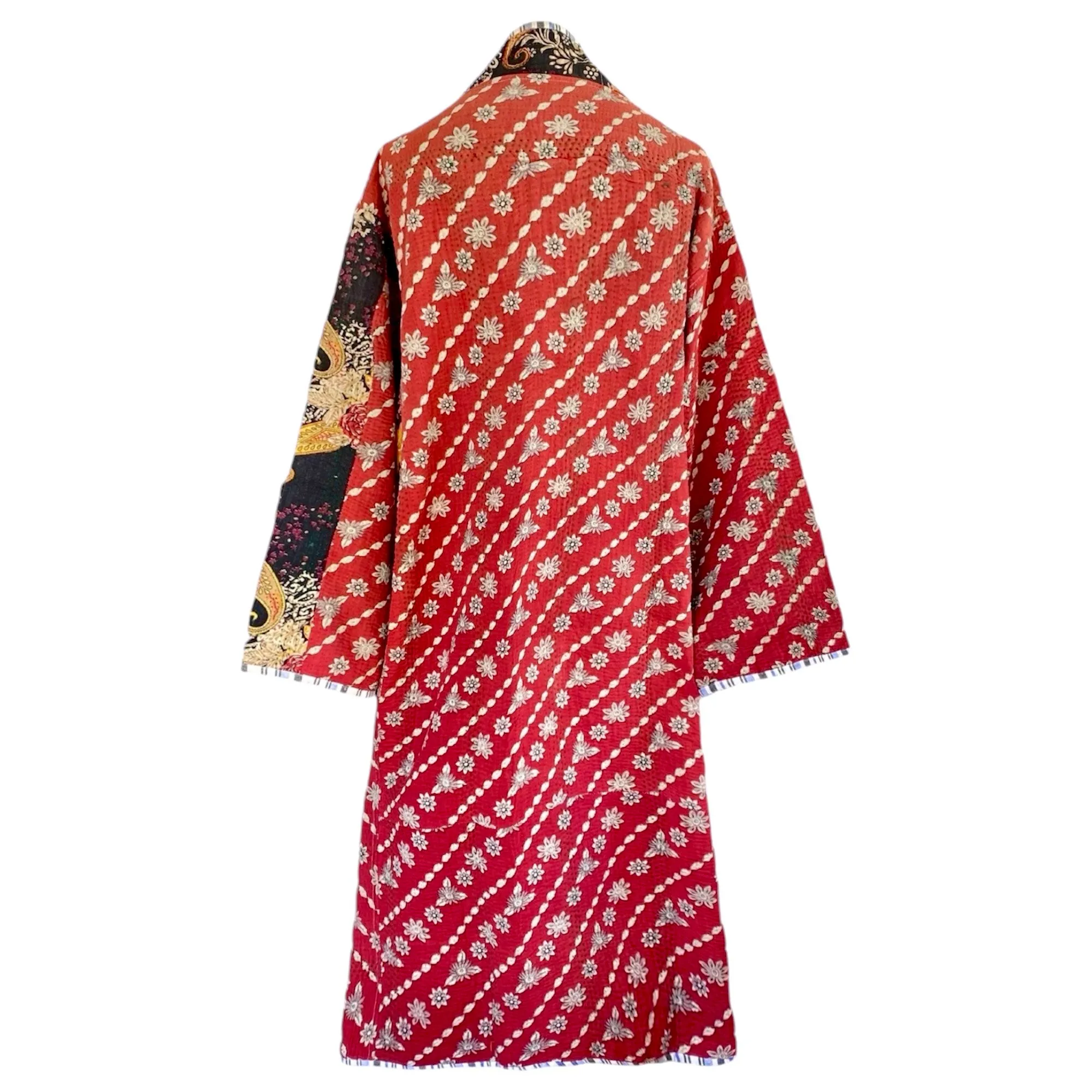 Amajar Cotton Vintage Quilted Kantha Coat ONE OF KIND