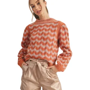 Apparel- En Merci Muti Color Pointelle Sweater