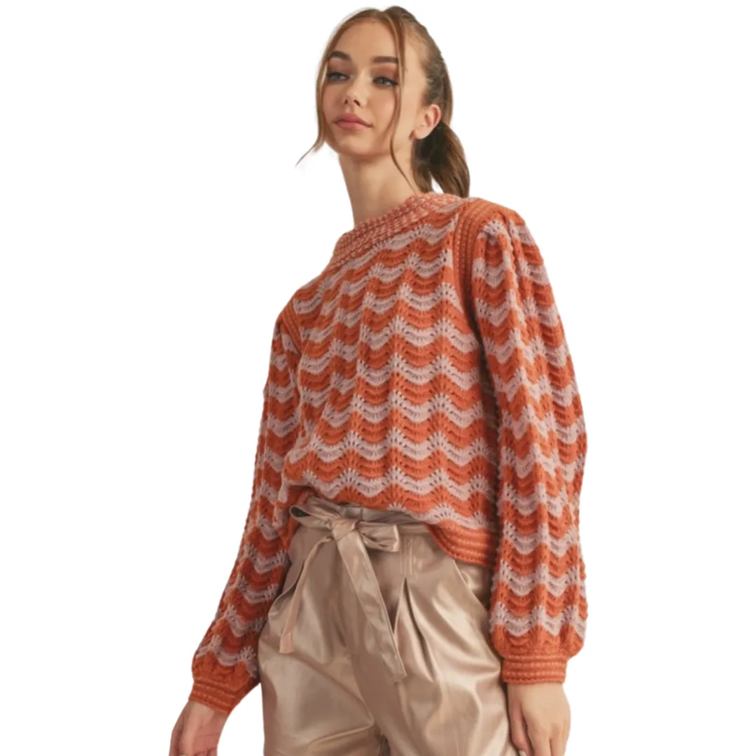 Apparel- En Merci Muti Color Pointelle Sweater