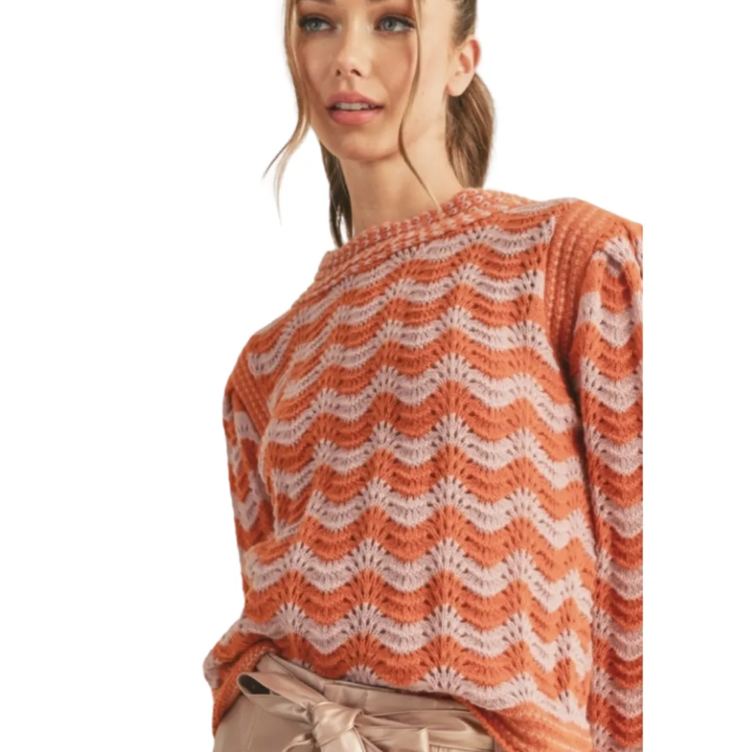 Apparel- En Merci Muti Color Pointelle Sweater