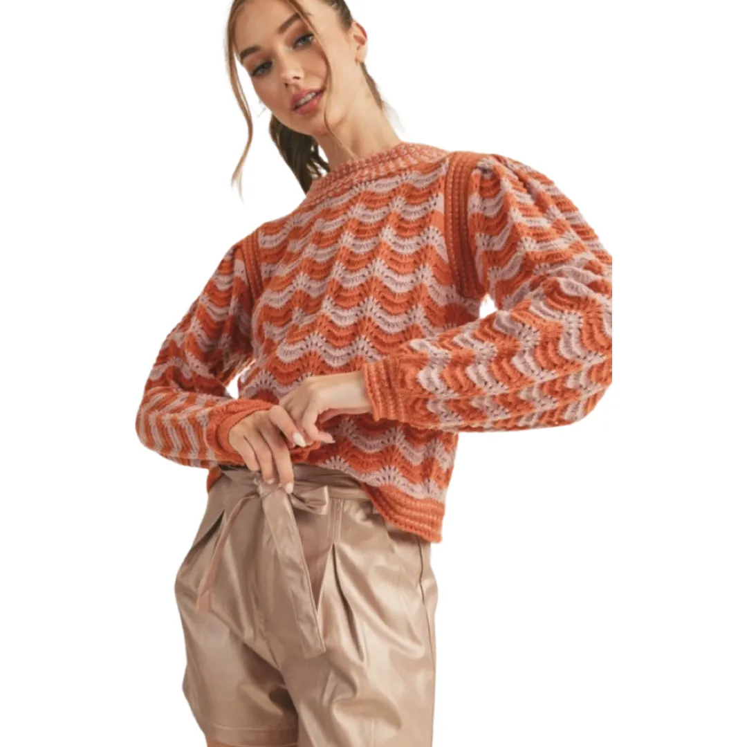 Apparel- En Merci Muti Color Pointelle Sweater