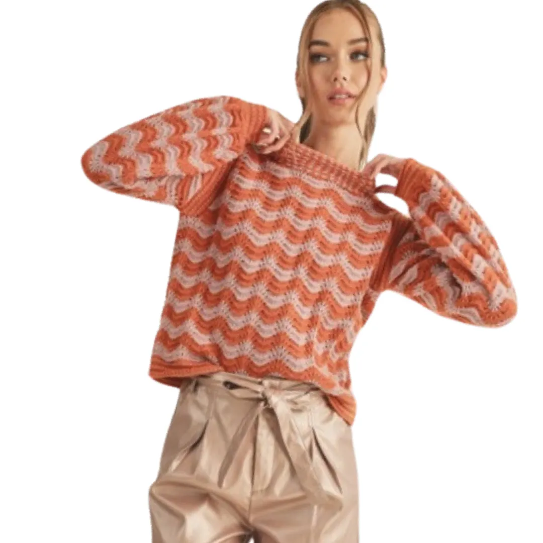 Apparel- En Merci Muti Color Pointelle Sweater