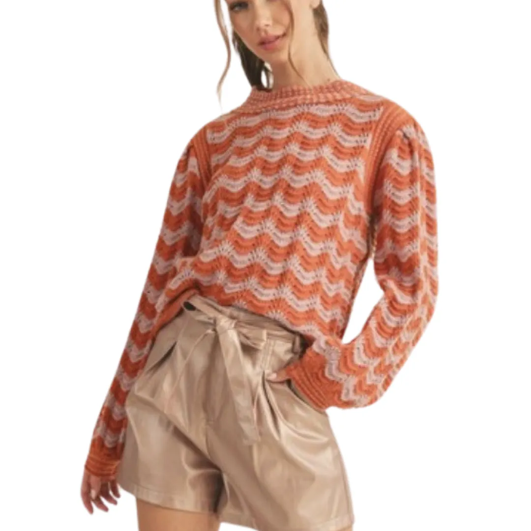 Apparel- En Merci Muti Color Pointelle Sweater