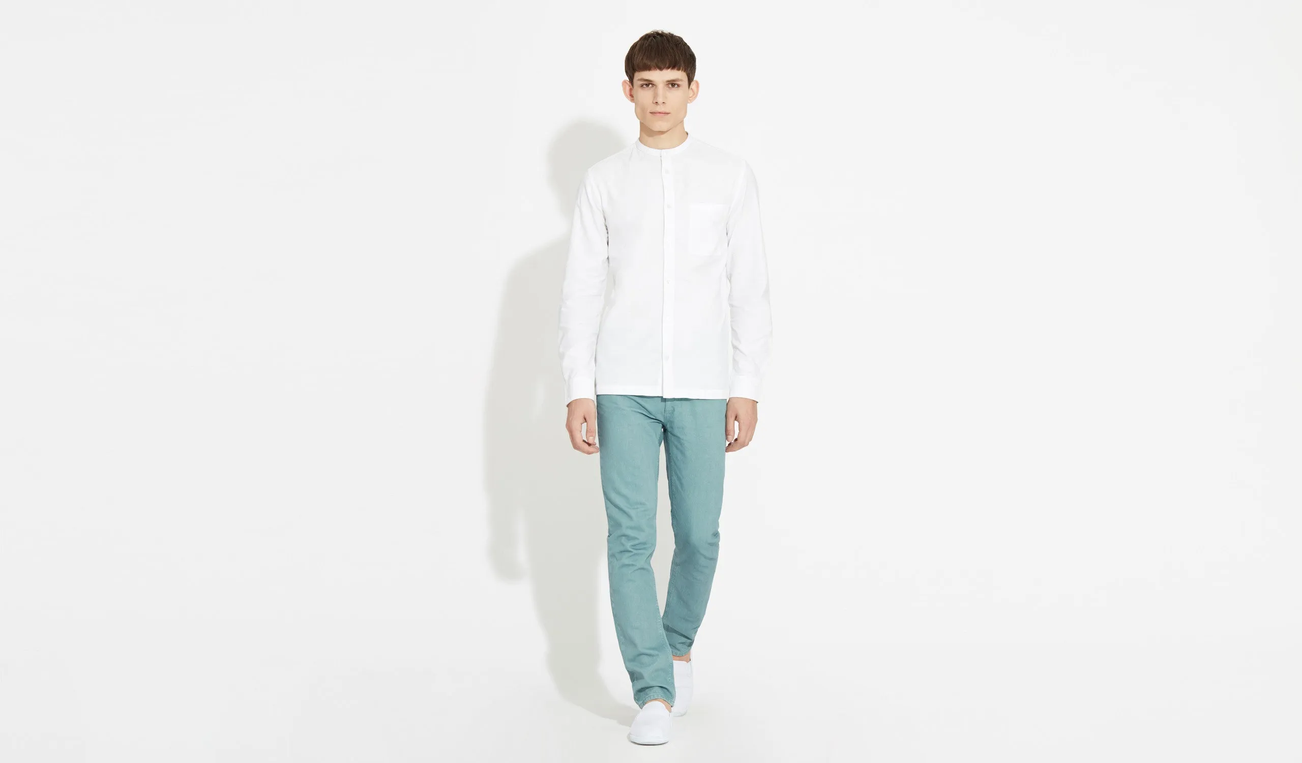 Arne | White - Grandad Shirt
