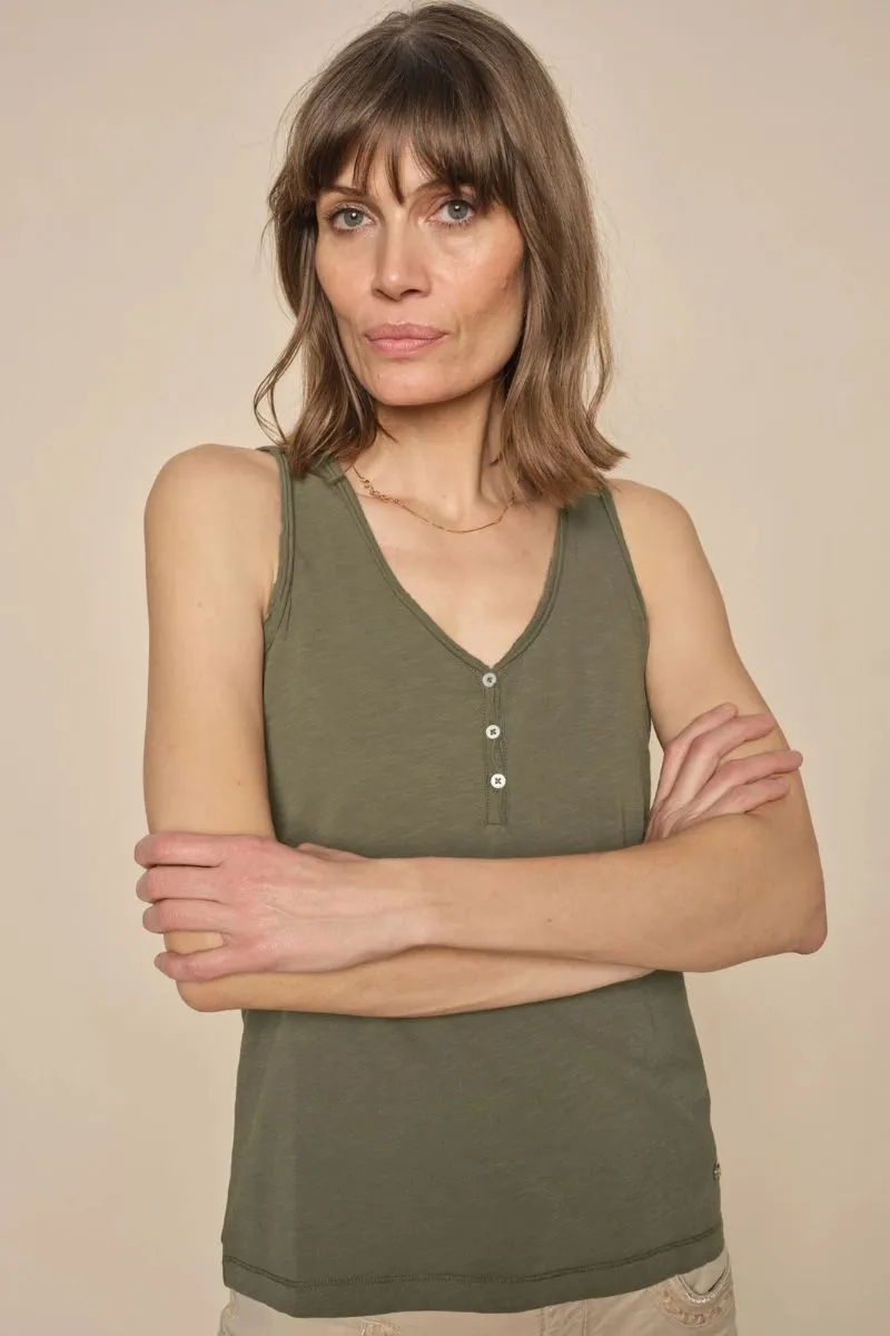 Astin Basic Tank Top | Dusty Olive | T-shirt fra Mos mosh