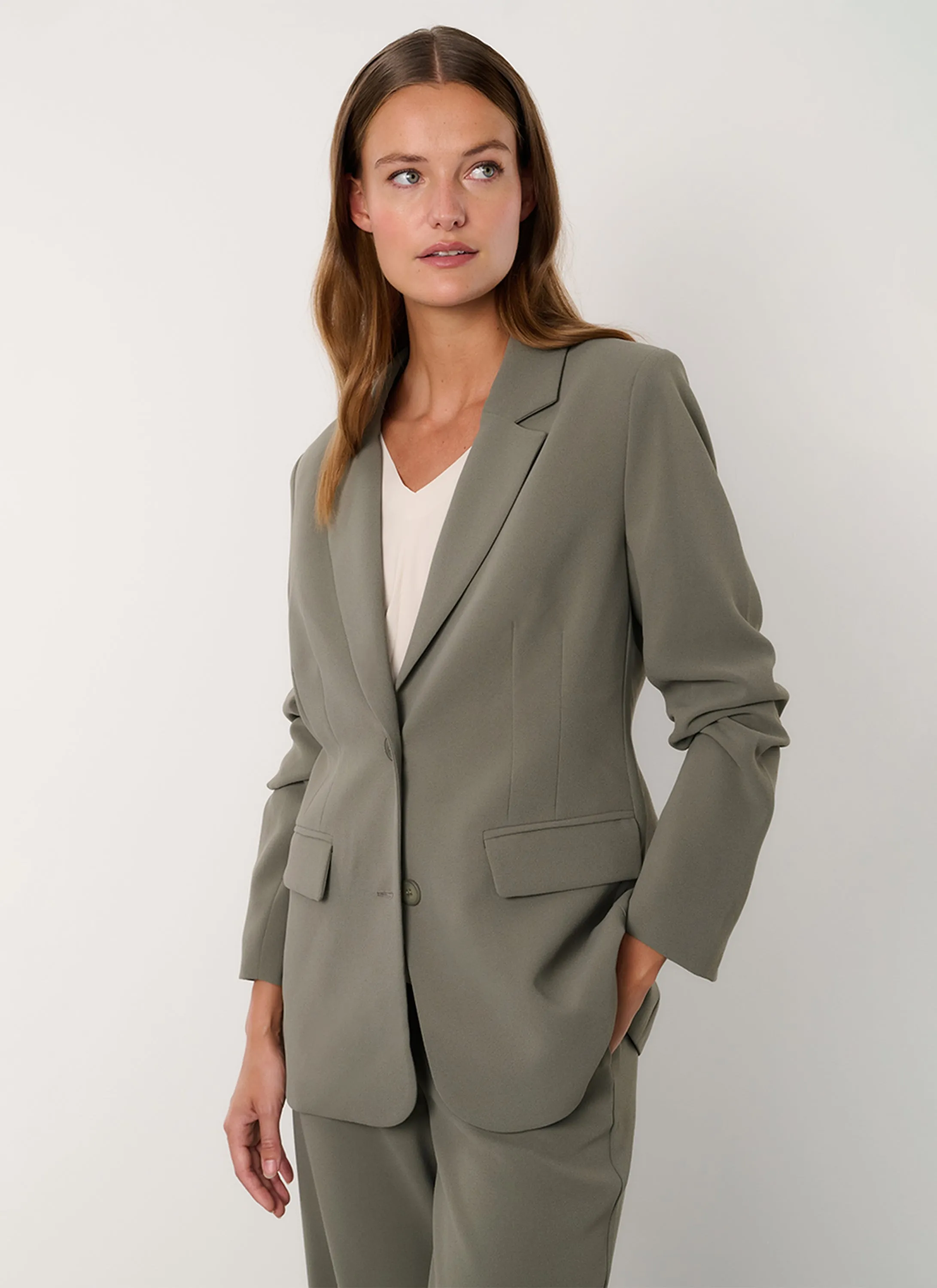 Blazer | Summer Crepe | Catany | Dusky Green Crepe