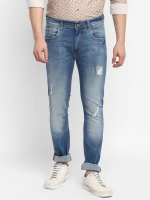 Blue Ultra Slim Fit Mid Fade Jeans