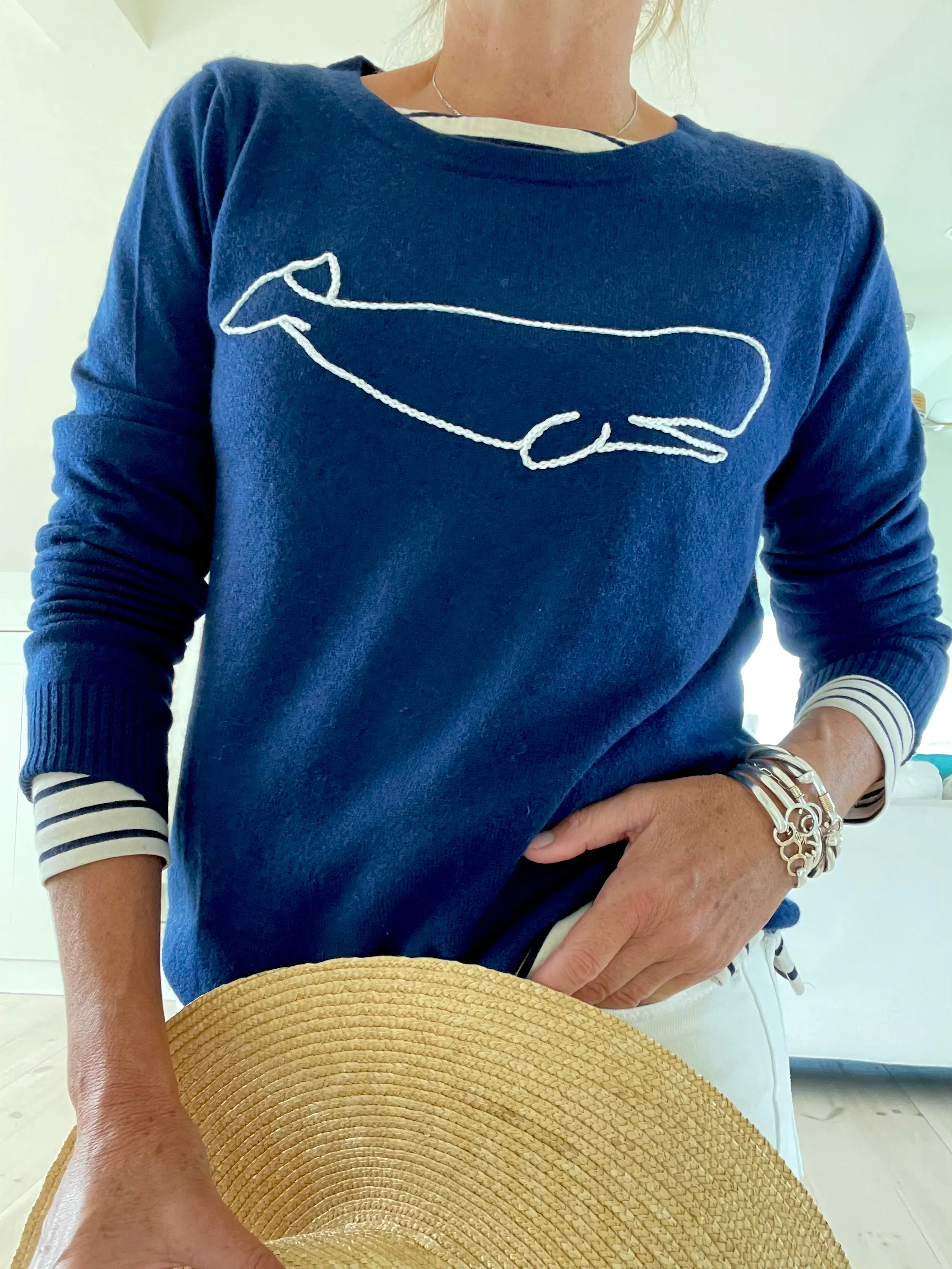 Cashmere Nantucket Whale Sweater