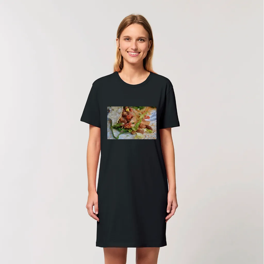 Chicken Burrito Organic T-Shirt Dress