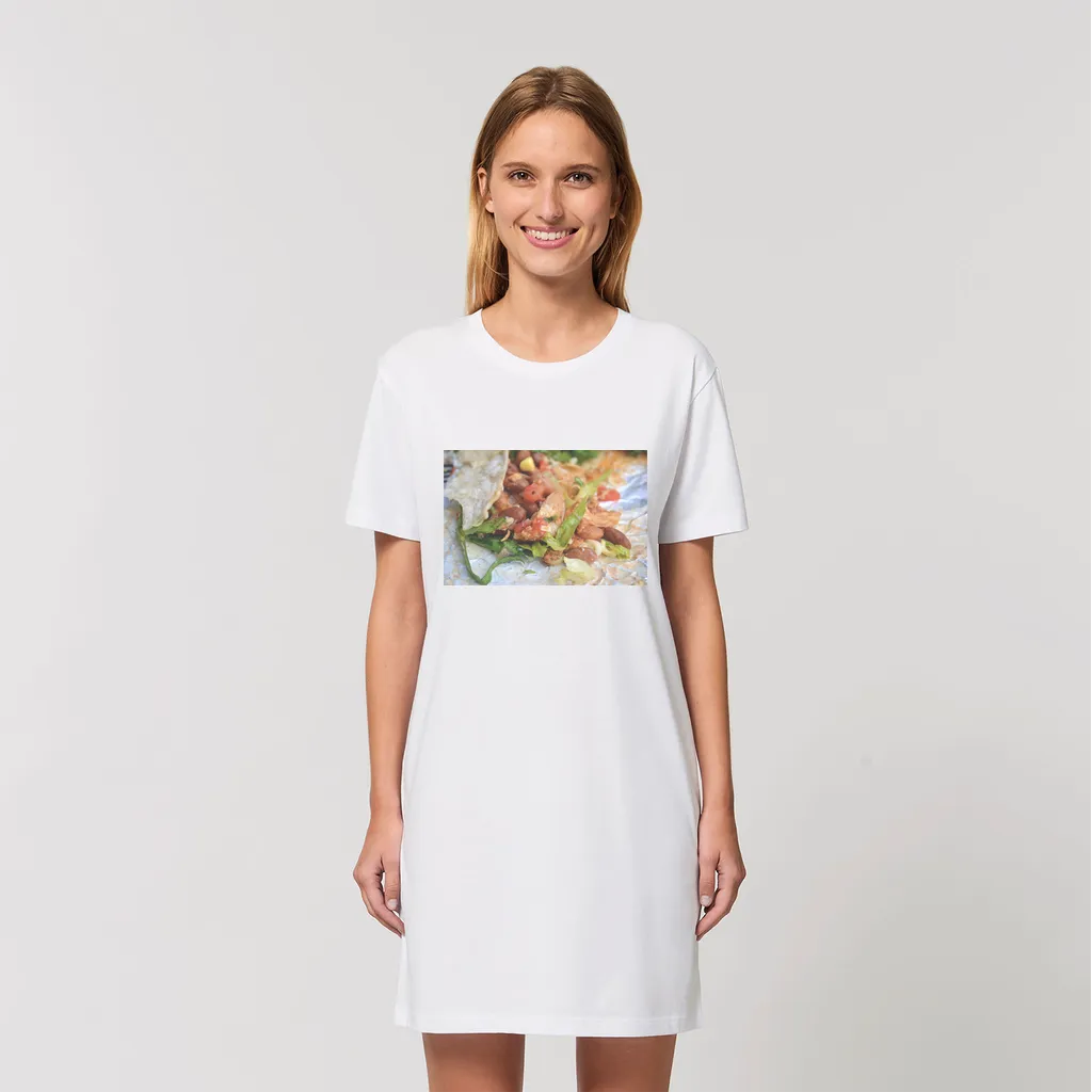 Chicken Burrito Organic T-Shirt Dress