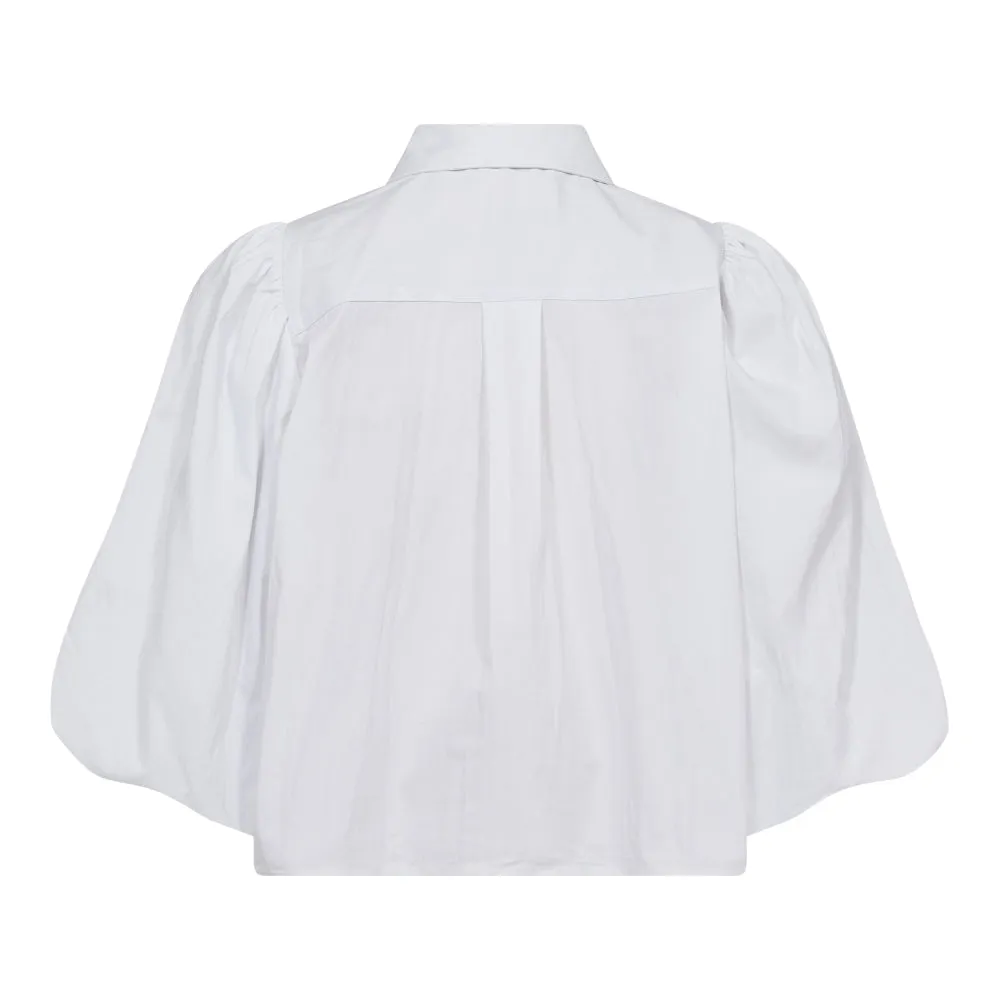 CoCC Crisp Ruffle Puff Shirt - White