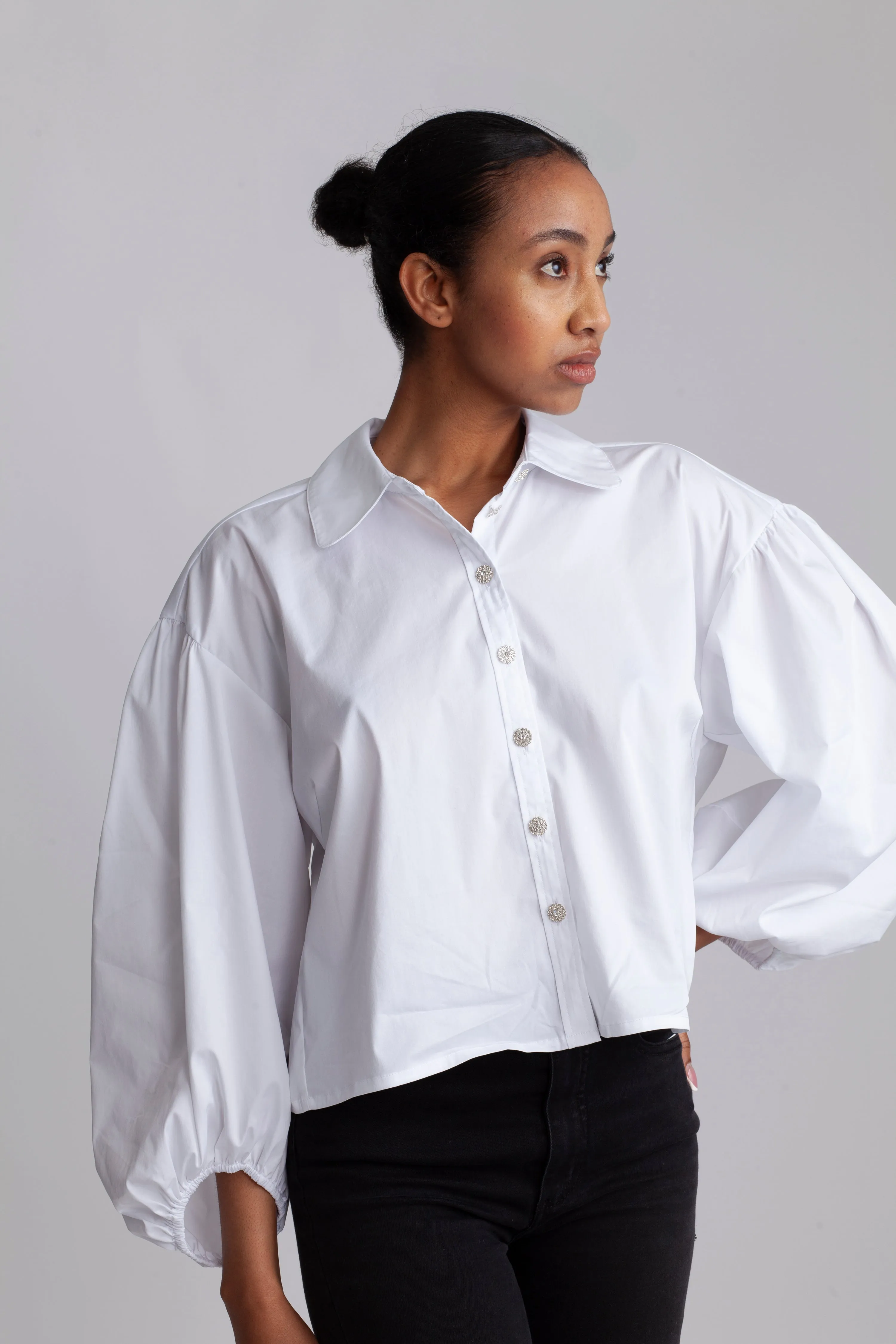 Cottoncc Crisp Crystal Shirt - White