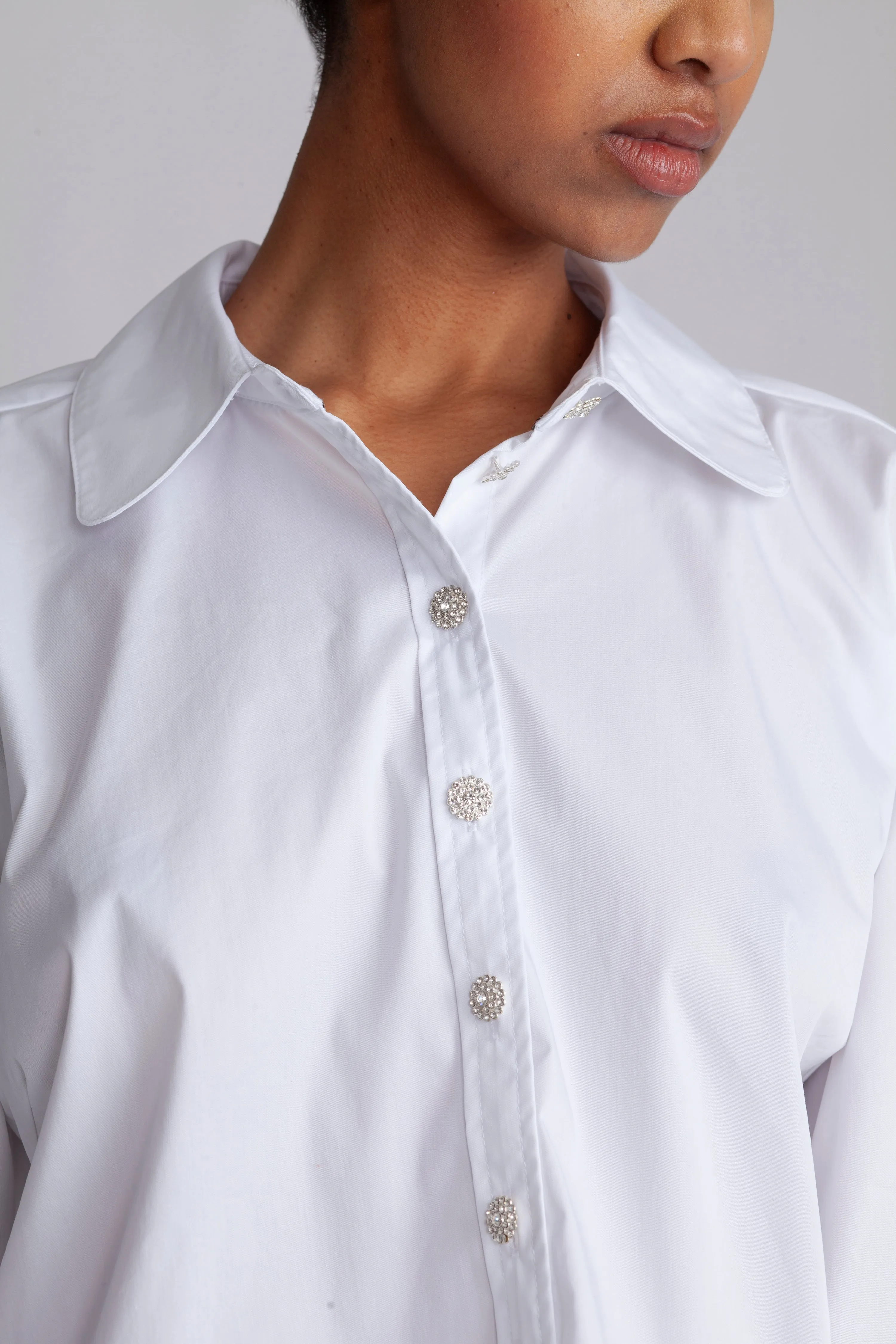 Cottoncc Crisp Crystal Shirt - White