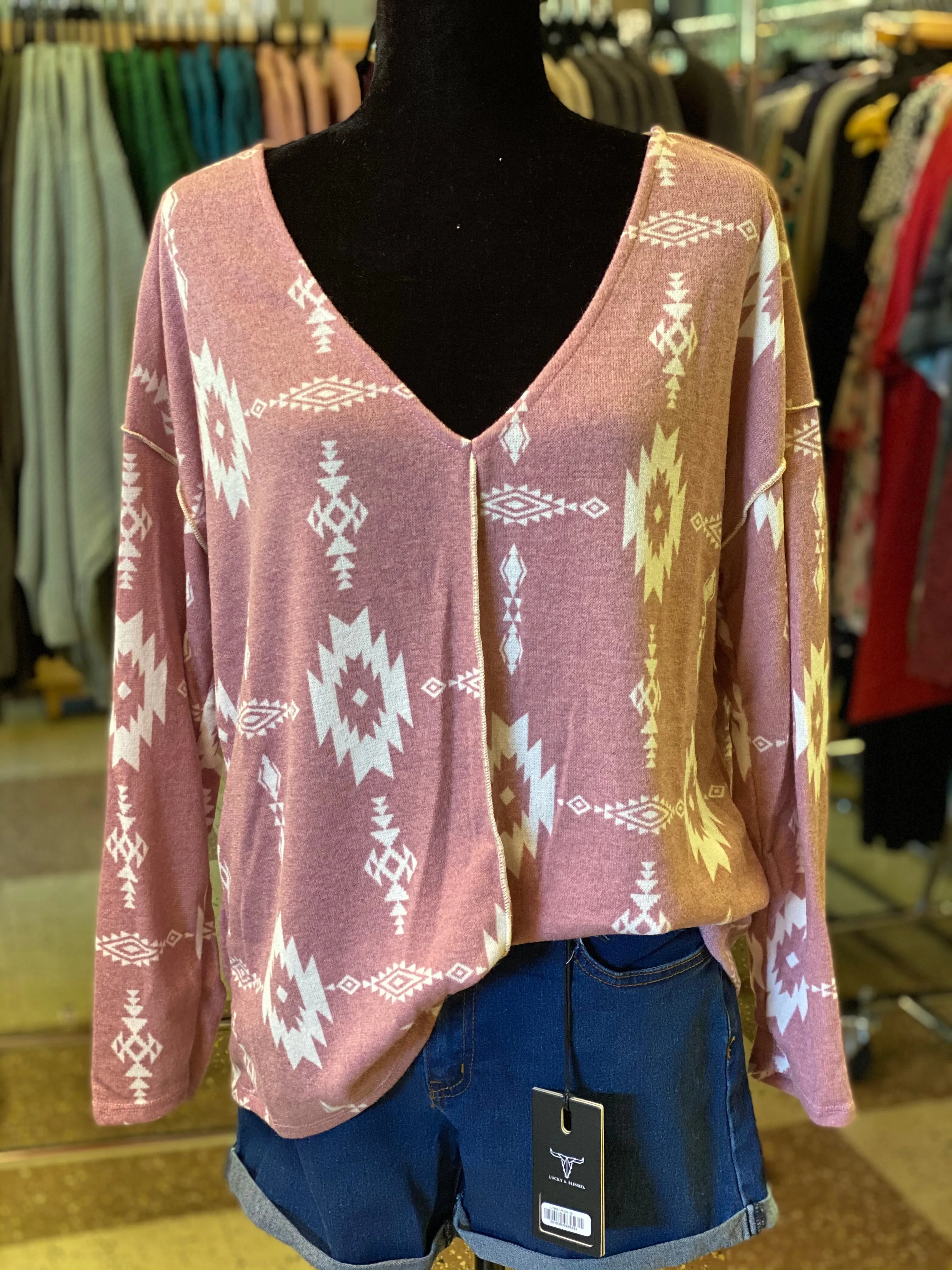 Country Sunshine Mauve Sweater