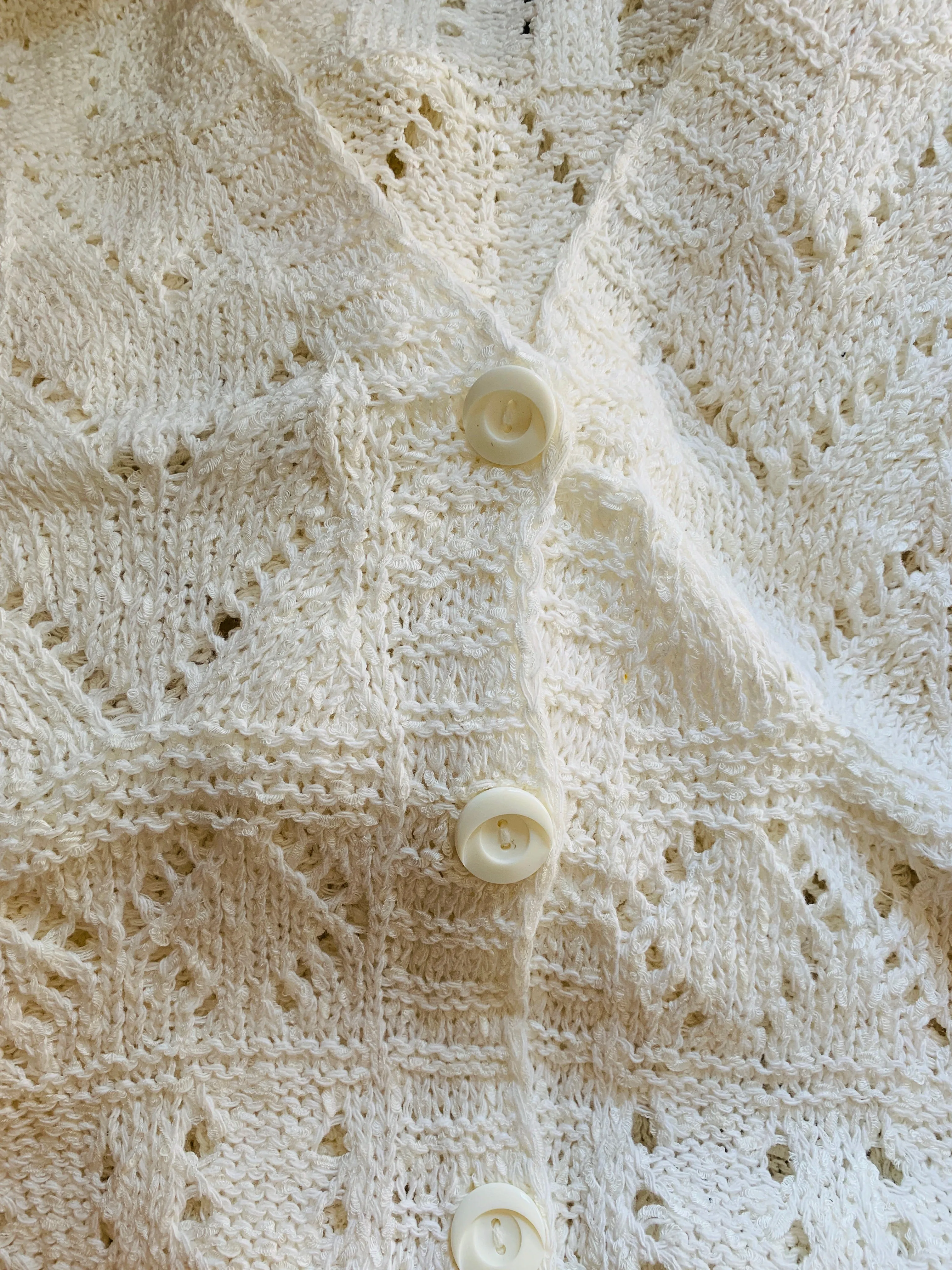 Cream Plus Size Button Up Cardigan