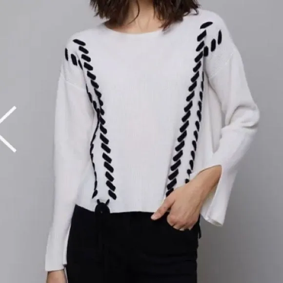 DESIGN HISTORY Pure Cashmere Cream Sweater Size M