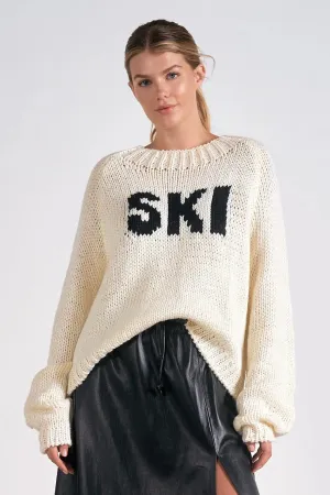 Elan Ski Wide Knit Sweater - Off White
