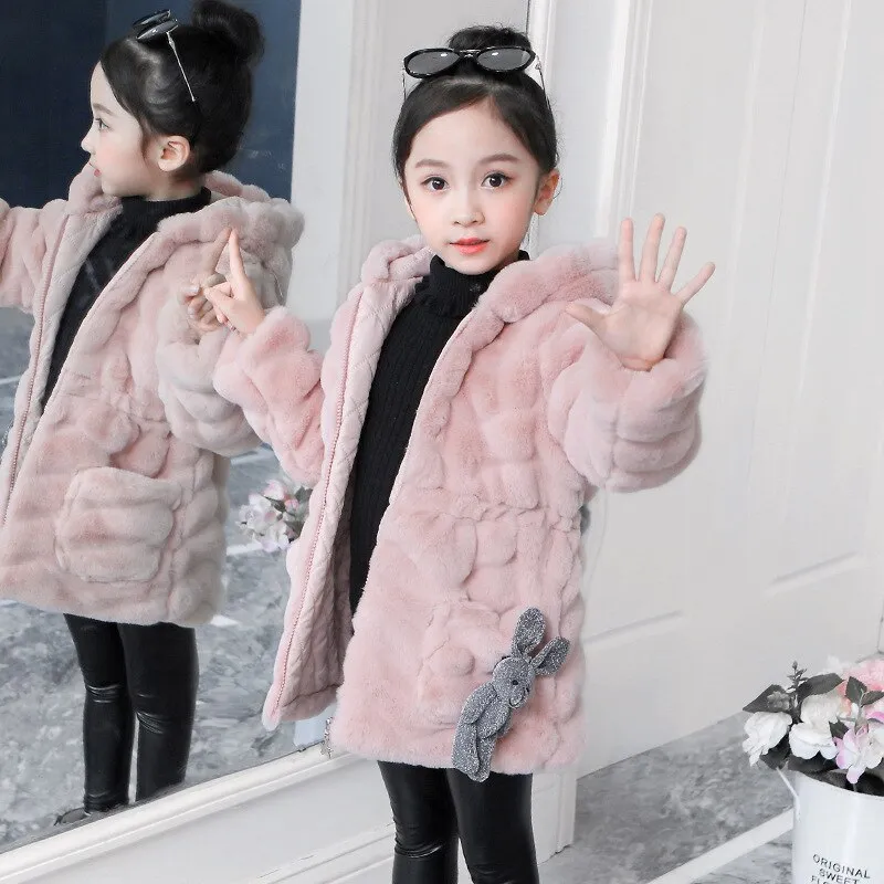 Fashionista Faux Fur Girl's Coat Sizes 4-12