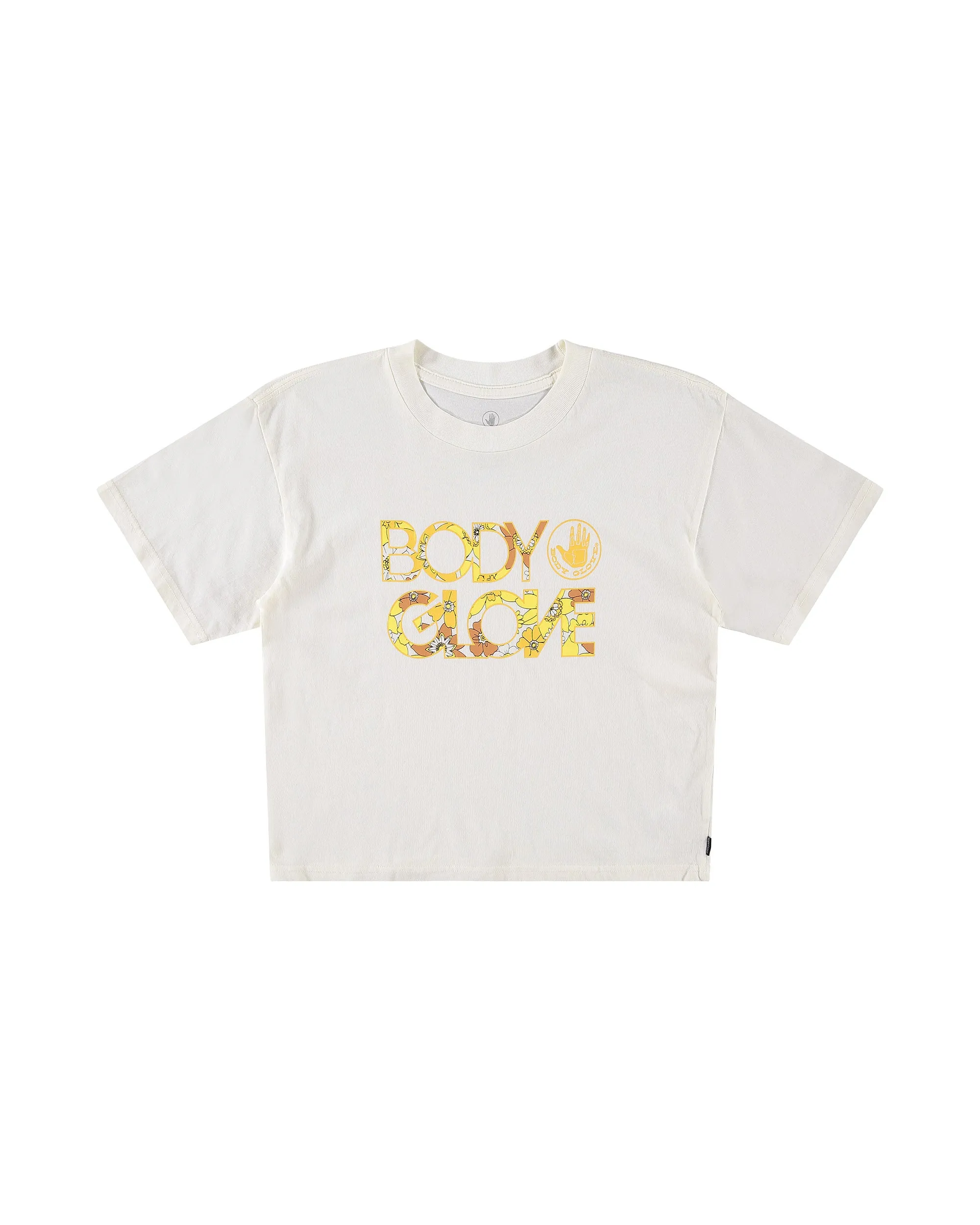 Floral Fun Relaxed Crop T-Shirt - Cream