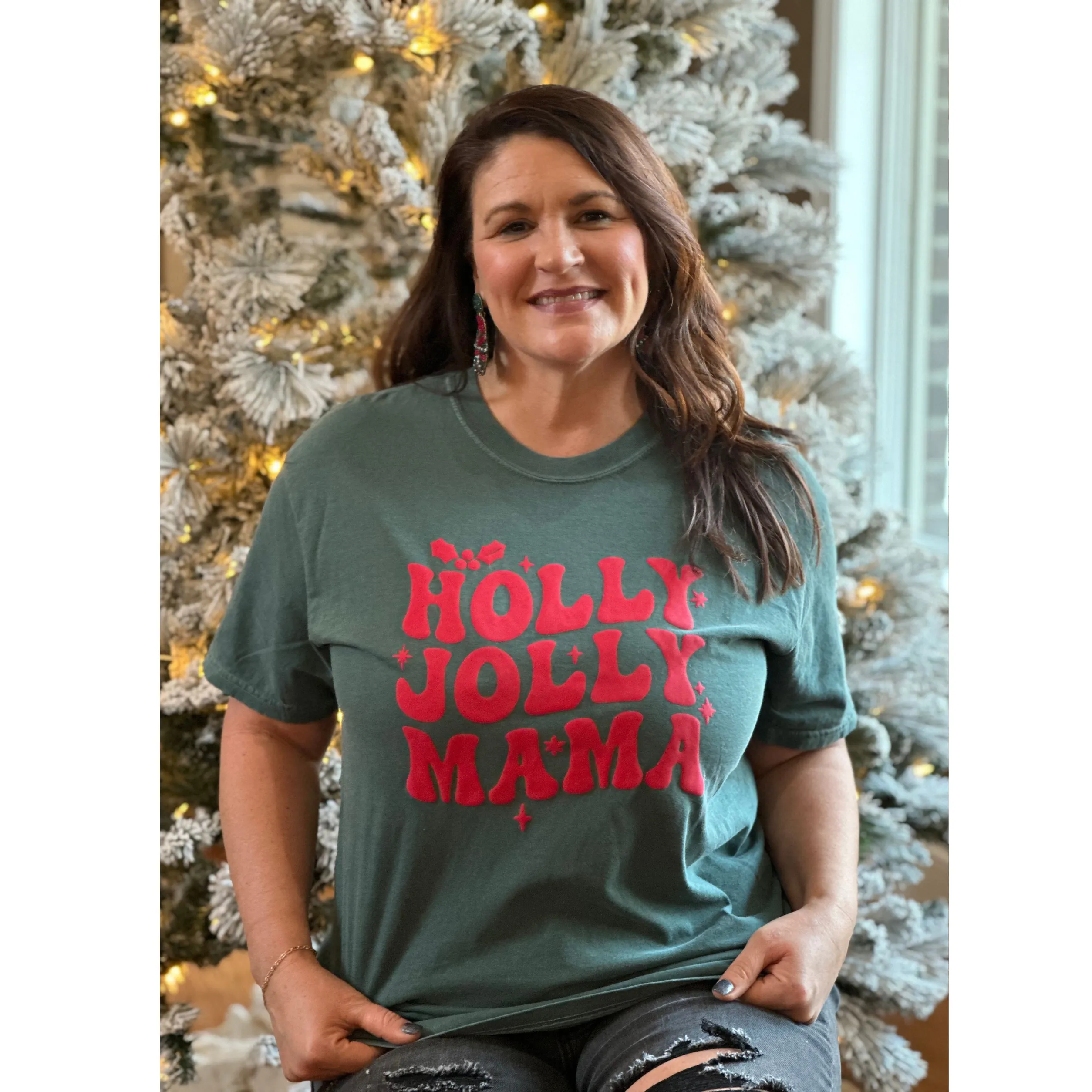 Holly Jolly Mama Graphic Tee