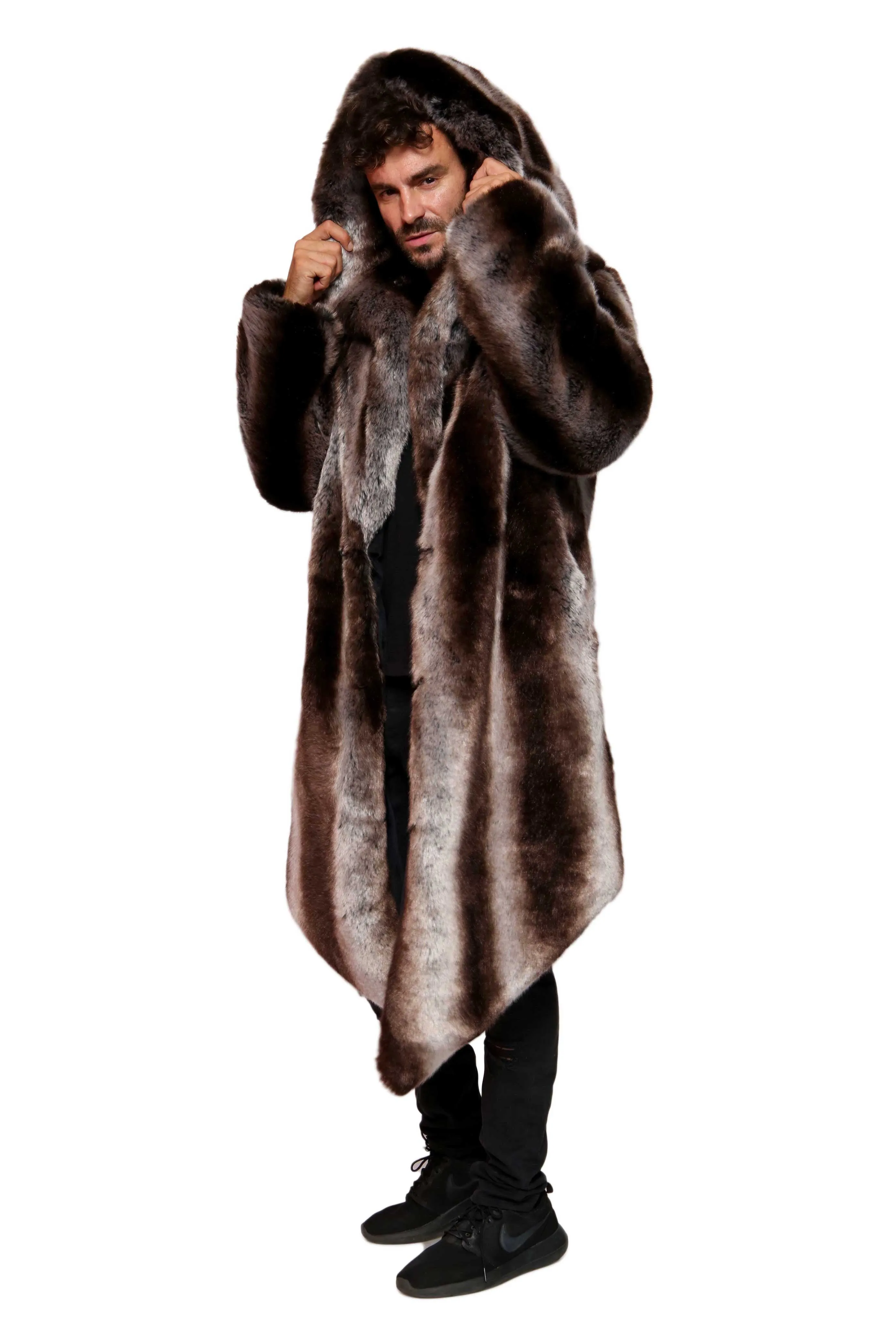 Men's Desert Warrior Coat in "Truffle" Chinchilla STOCK