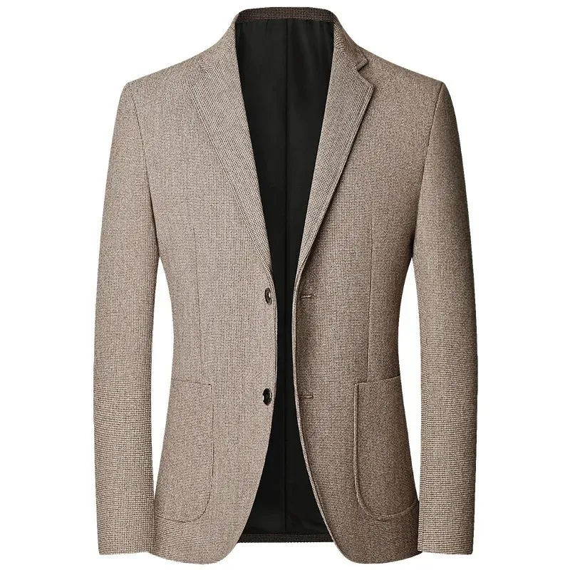 Men's Slim Fit Blazer with Two-Button Closure and Texture | Ideal for All Seasons