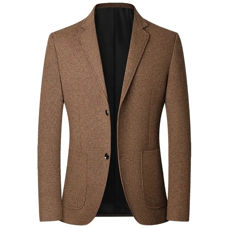 Men's Slim Fit Blazer with Two-Button Closure and Texture | Ideal for All Seasons