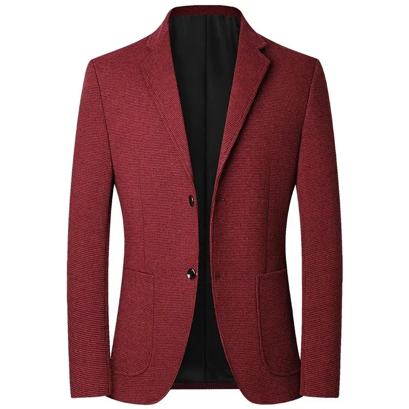 Men's Slim Fit Blazer with Two-Button Closure and Texture | Ideal for All Seasons