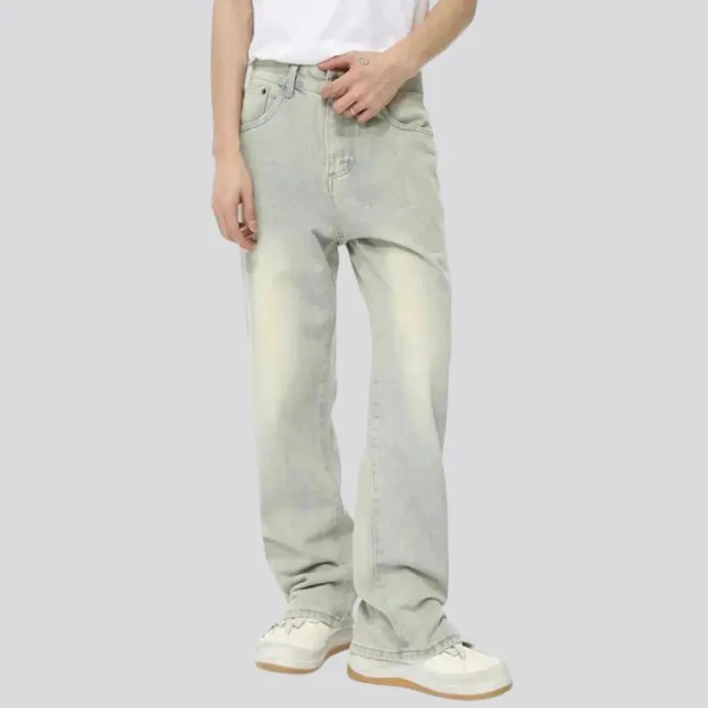 Mid-waist stylish jeans for men