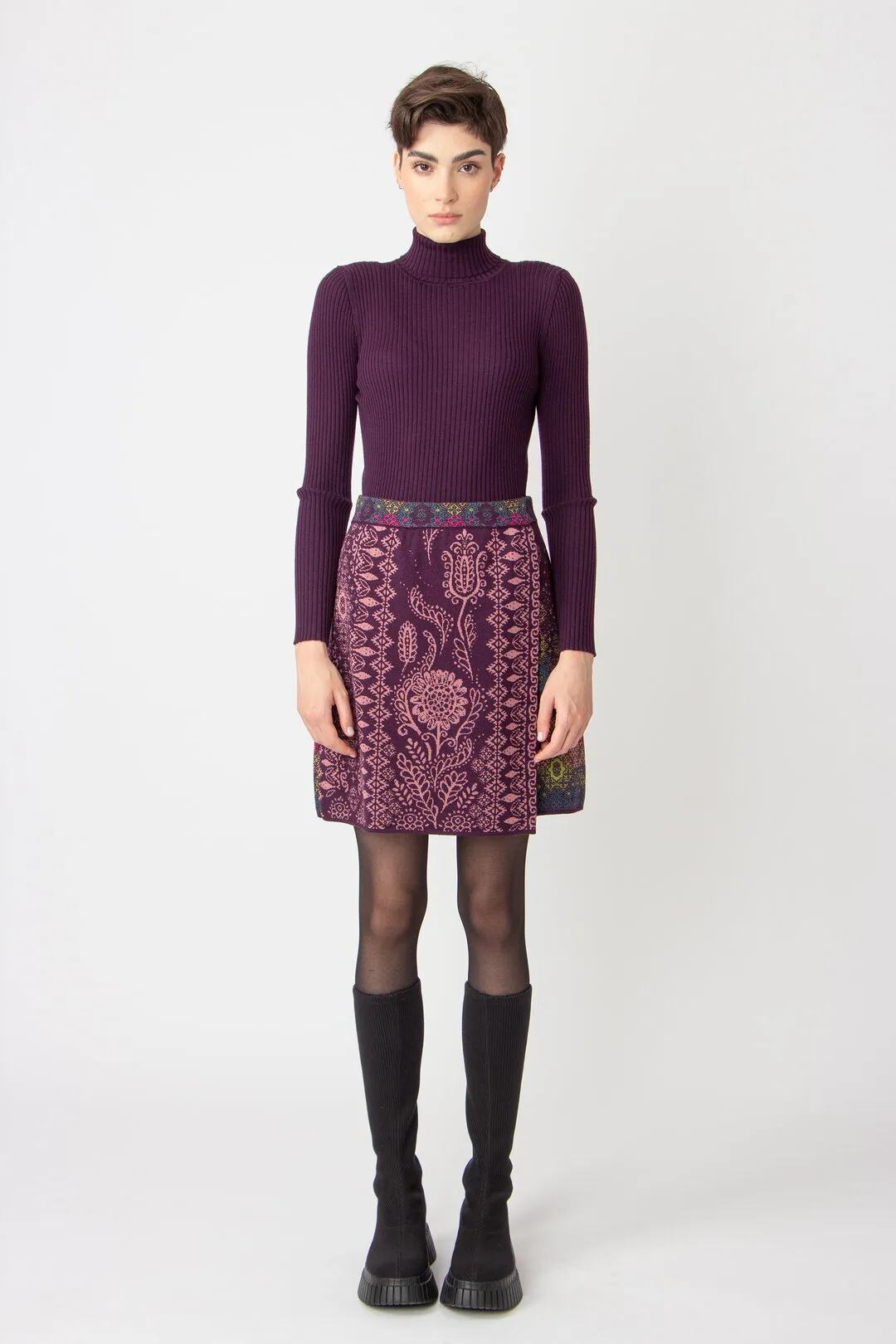 Mini Wrap Skirt, Ornament Pattern