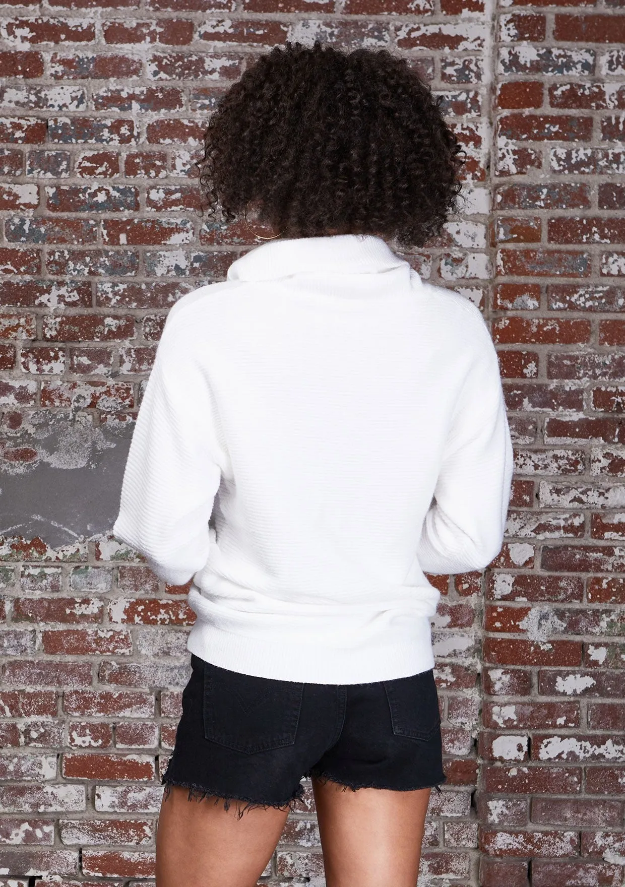 Oversized Ribbed Turtle Neck Sweater