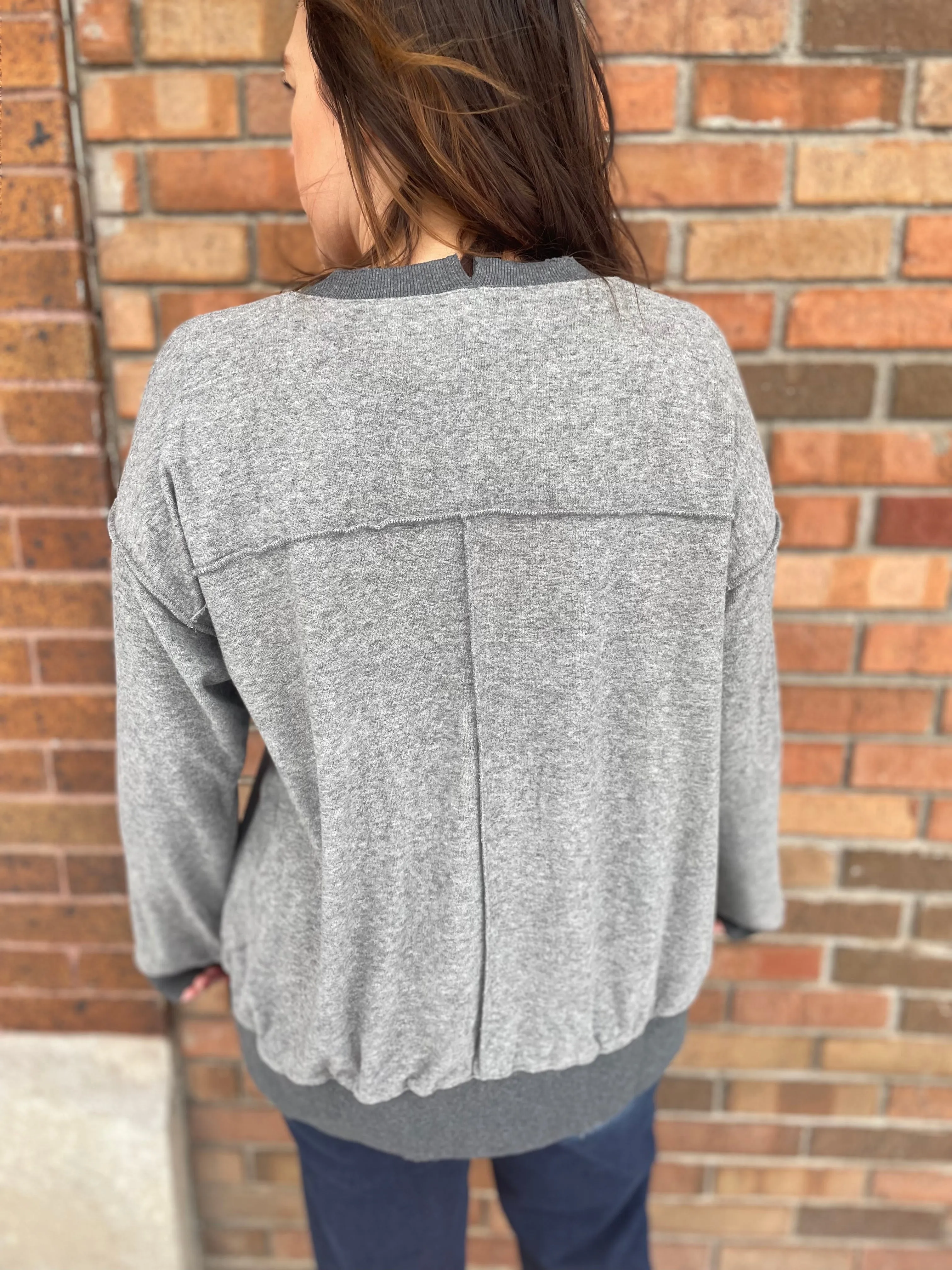 Oversized Velour Sweatshirt