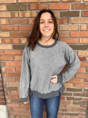 Oversized Velour Sweatshirt