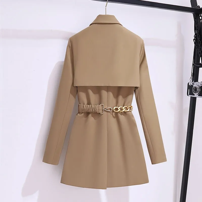 Pre Order:  Chain Belt Flap Pockets Blazer