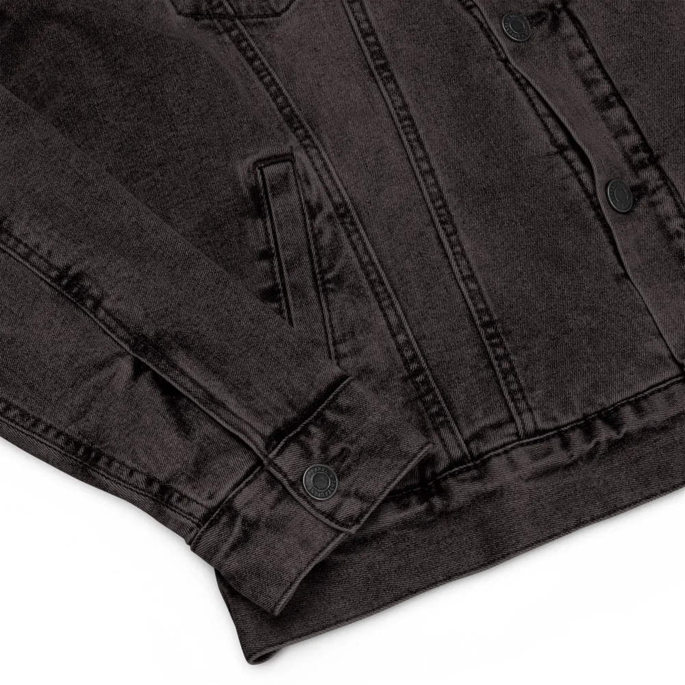 RED BEST BOX Signature Unisex denim sherpa jacket Black