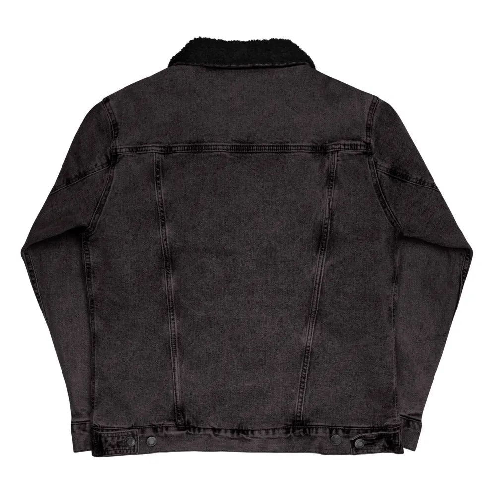 RED BEST BOX Signature Unisex denim sherpa jacket Black
