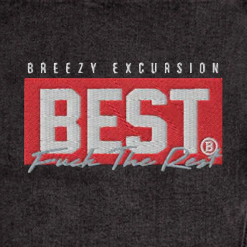 RED BEST BOX Signature Unisex denim sherpa jacket Black
