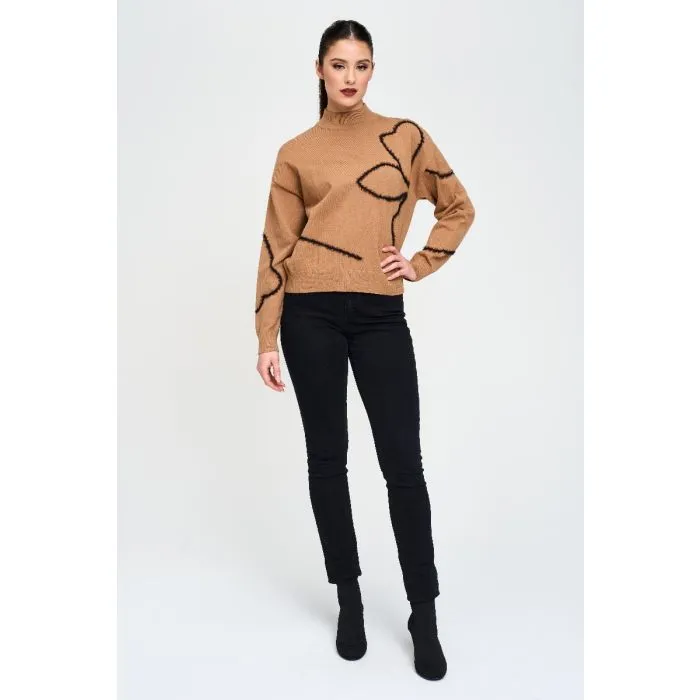 Red Coral Fuzzy Floral Sweater (Only 1 L/XL Left!)