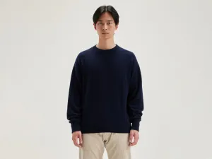 Slamy crew-neck sweater (242 / M / NAVY)
