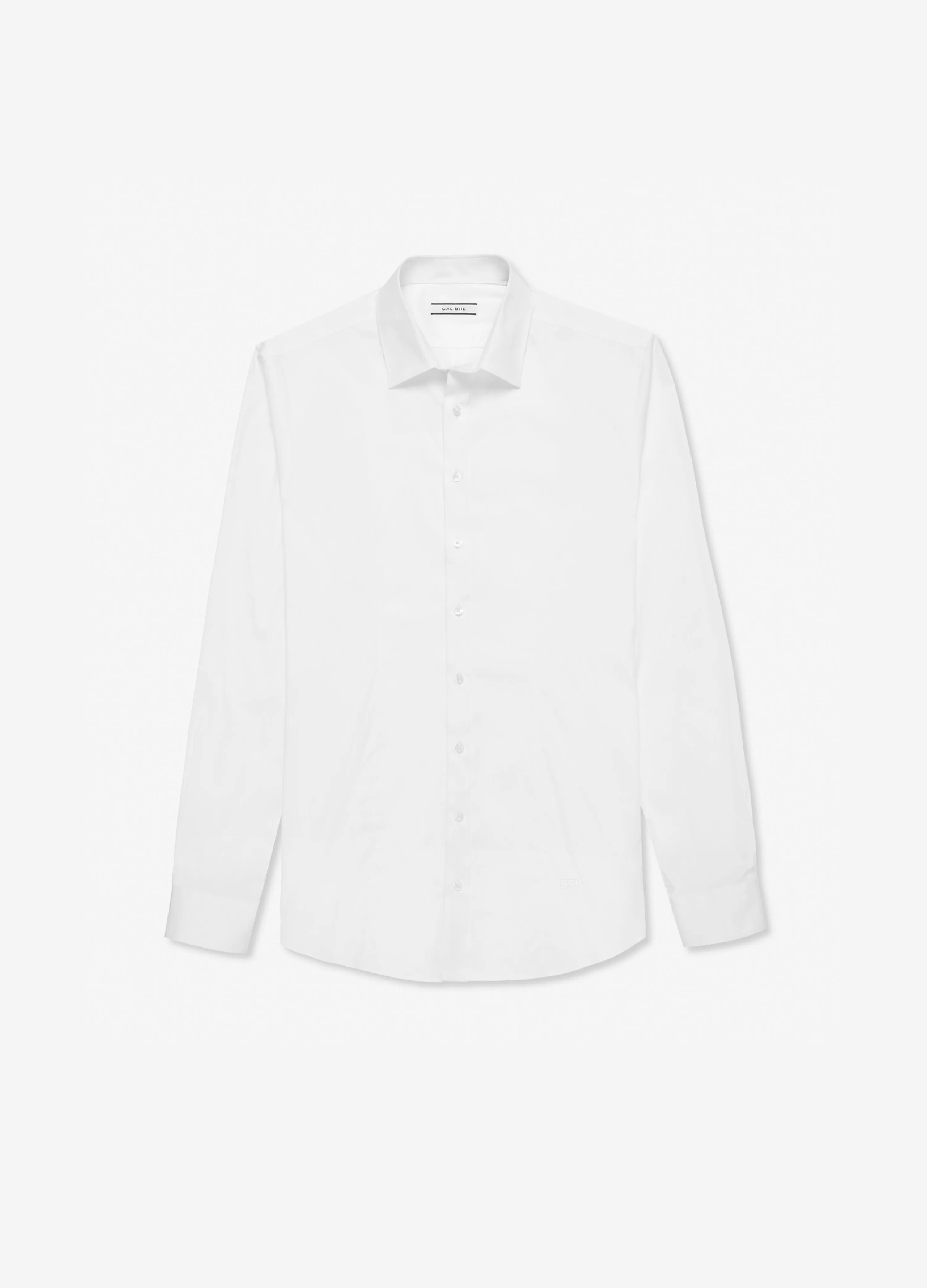 Stretch Cotton Poplin Shirt White