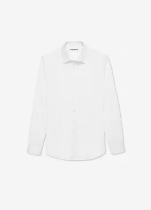 Stretch Cotton Poplin Shirt White