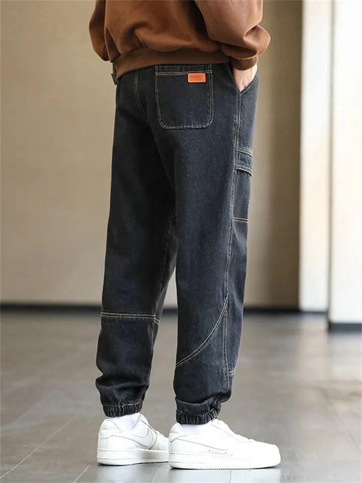 Stylish Male Large Size Hip Hop Straight Leg Jeans