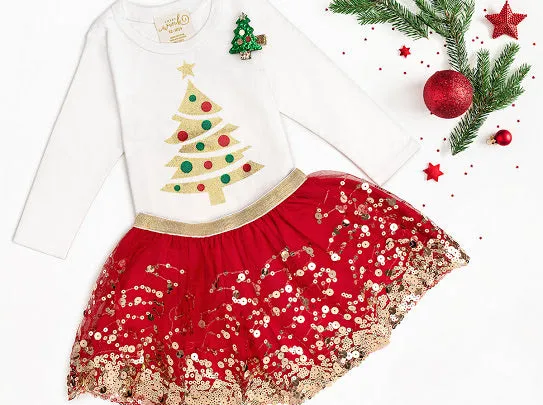 Sweet Wink Christmas Tree Bodysuit
