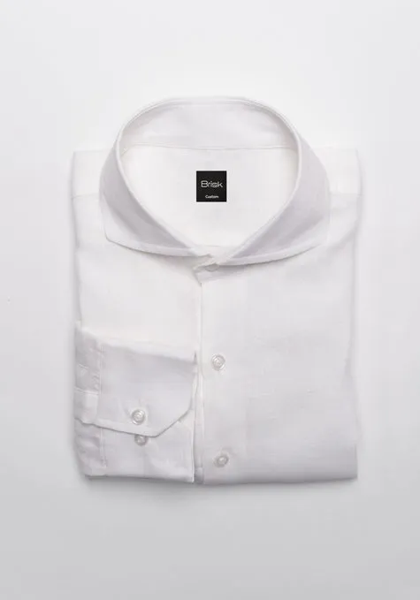 White Crisp Linen Shirt