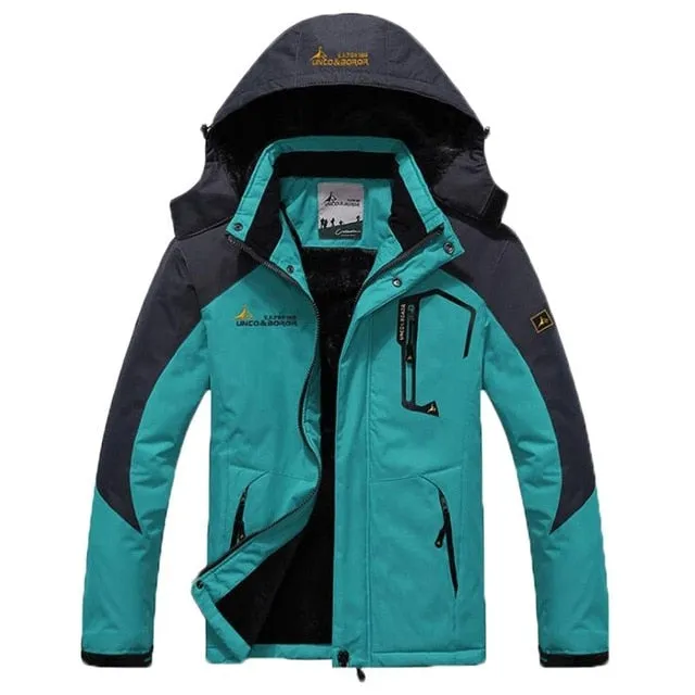 Winter Parka Men Windbreak Plus Velvet Thick Warm Windproof