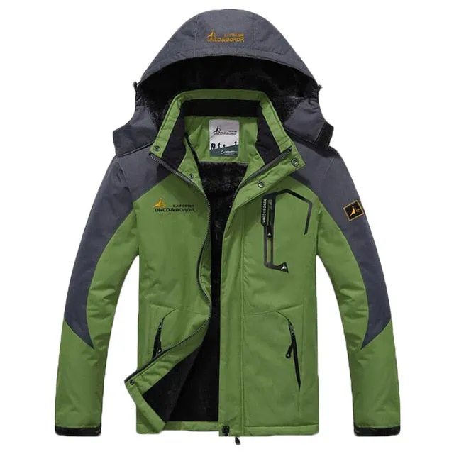 Winter Parka Men Windbreak Plus Velvet Thick Warm Windproof