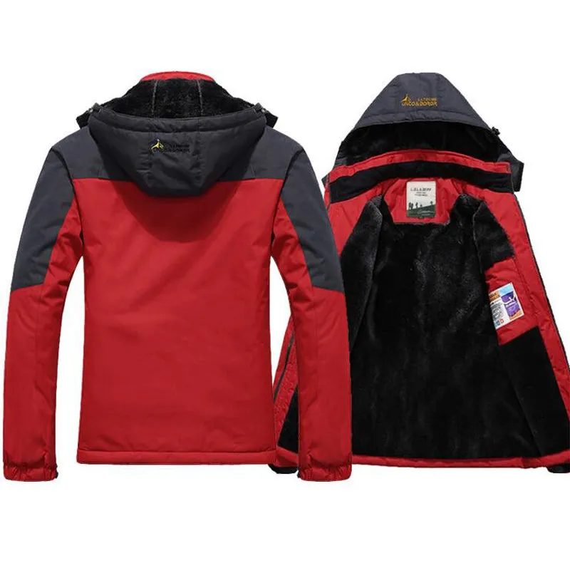 Winter Parka Men Windbreak Plus Velvet Thick Warm Windproof