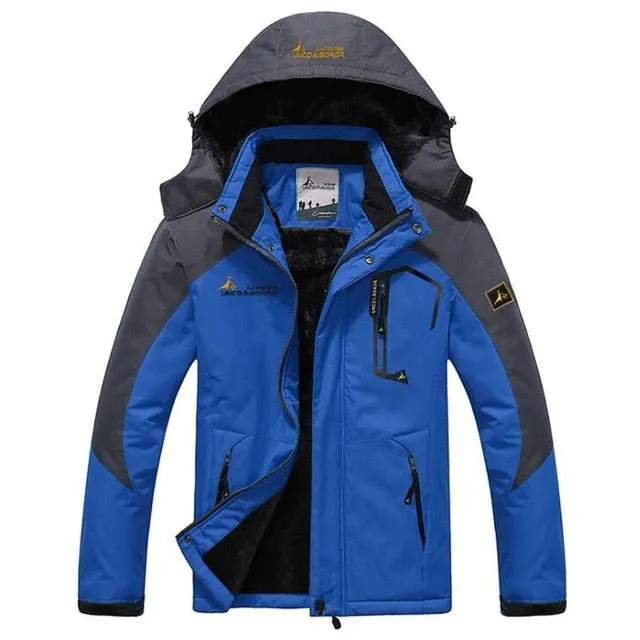 Winter Parka Men Windbreak Plus Velvet Thick Warm Windproof
