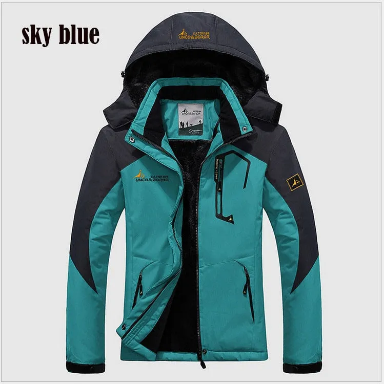 Winter Parka Men Windbreak Plus Velvet Thick Warm Windproof