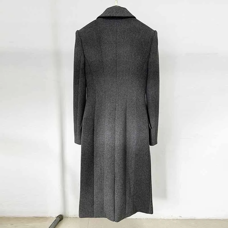 Women's Bow detail Wollen Coat Grey
